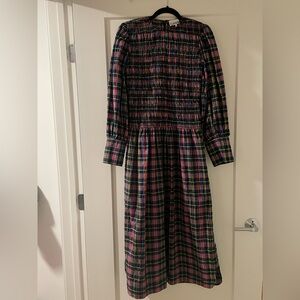 Ganni Multicolor Checkered Dress